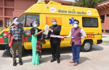  Gifting of Ambulances and Buses by the Embassy on the occasion of Gandhi Jayanti 2020 